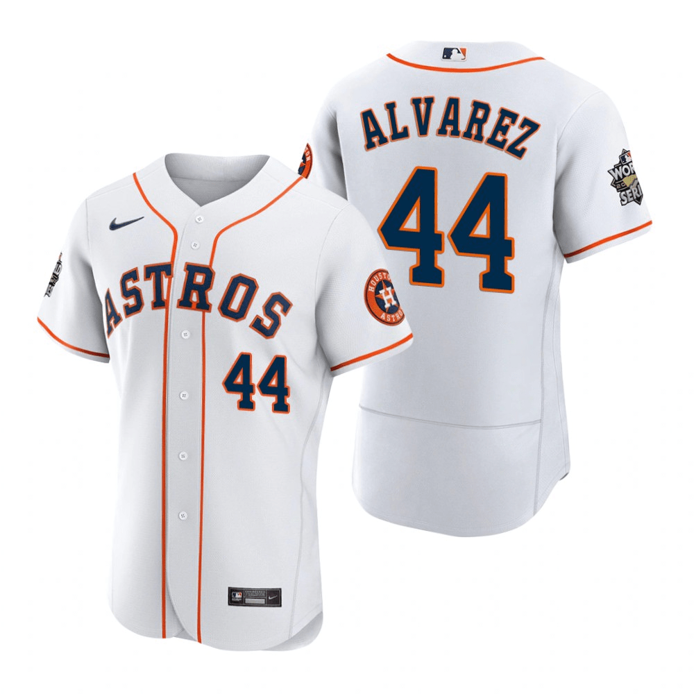 Yordan Alvarez Houston Astros 2022 World Series White Baseball Player Jersey