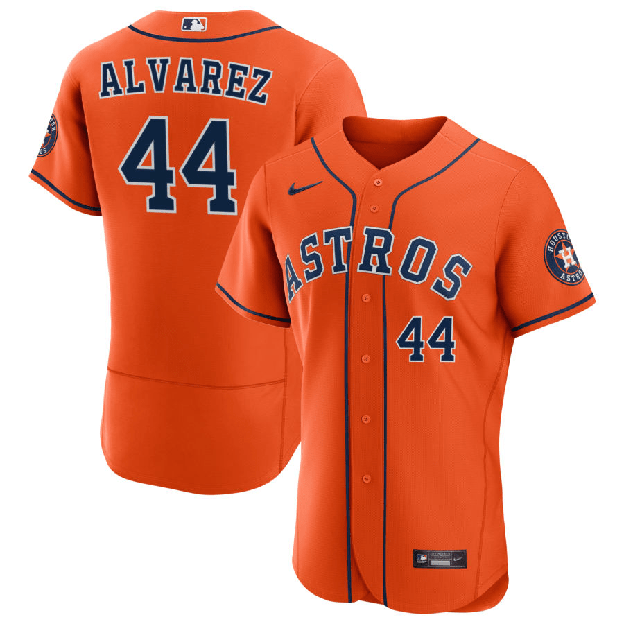 Yordan Alvarez Houston Astros Alternate Orange Baseball Player Jersey