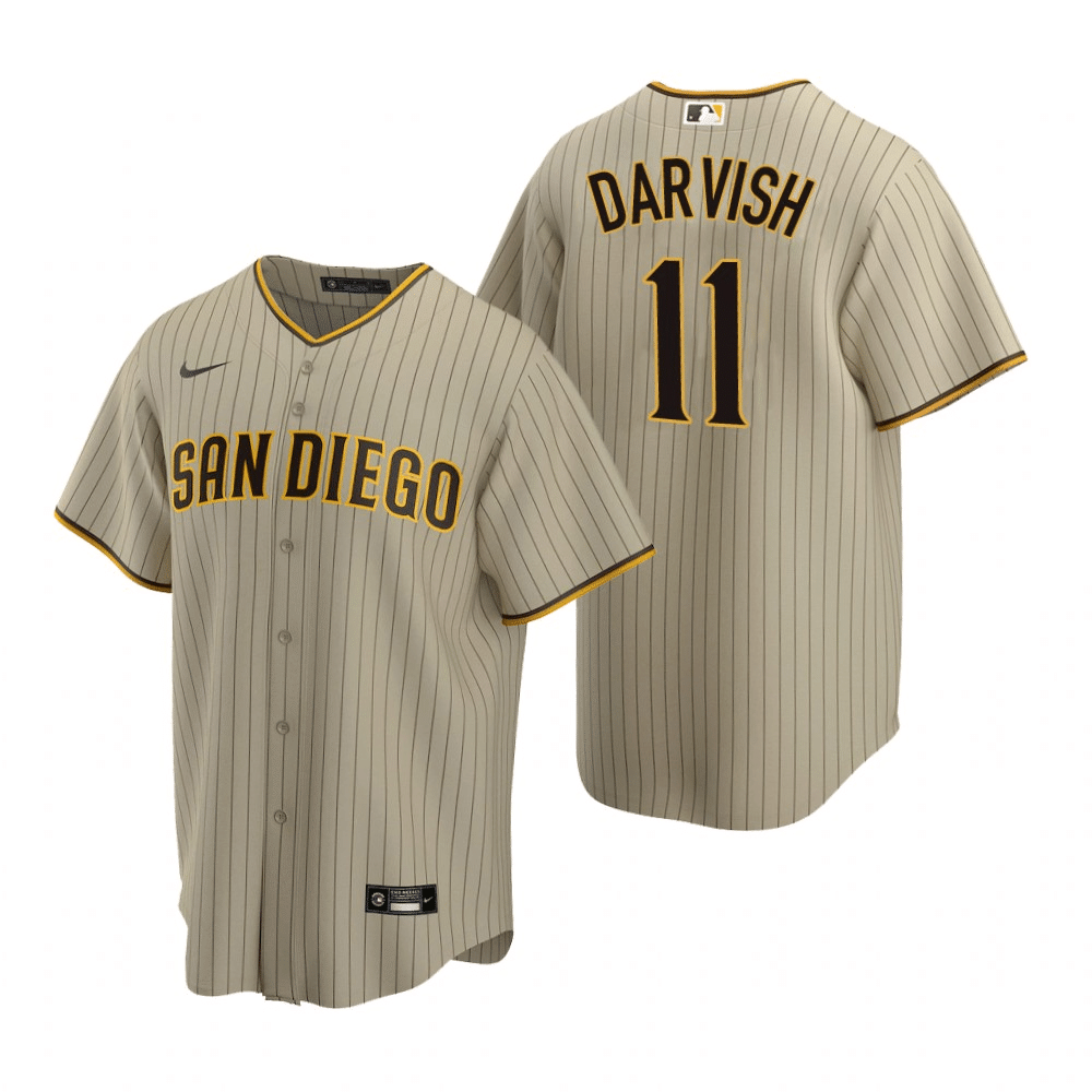 Yu Darvish San Diego Padres Alternate Tan Baseball Player Jersey